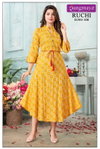 Ruchi By Rangmaya Rayon Printed Party Wear Kurtis Wholesale Shop In Surat
